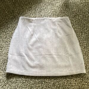 Elegant Gray Corduroy Skirt